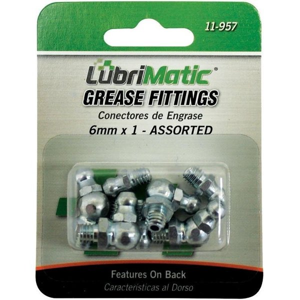 Lubrimatic Grease Fitting Assortment, M6 x 1 11-957